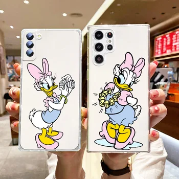 Disney Donald Duck Caz de Telefon Pentru Samsung Galaxy S22 S21 S20 FE S10e S9 S8 Ultra Lite Plus Capac Spate Transparent