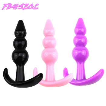 FBHSECL Mini Silicon vibrator Anal Margele Jeleu Jucării pentru Adulți Dop de Fund Sex Produsele Jucării Sexuale pentru Femei