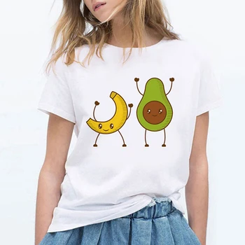 Femei Tricou de Vara cu Maneci Scurte Grafice Drăguț Desene animate Avocado Imprimare Doamnelor T-shirt Tricou Top Casual Amuzant Moda Teuri Haine