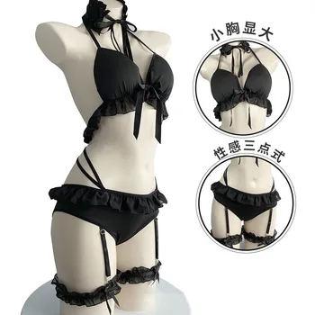 Femeile Japoneze Sex Set De Lenjerie Bdsm Îmbrăcăminte Lace Zburli Sex Lenjerie Kawaii Costum Jartiera Menajera Transparent Exotice Sleepwear