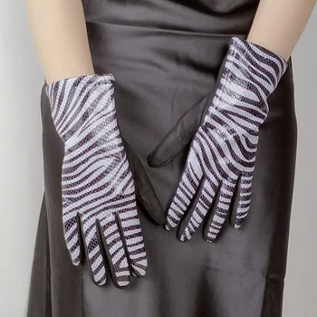 Femeile Touch Ecran Mănuși de Iarnă Faux Piele de Animale Sarpe Model de Conducere mănuși de piele de Căprioară, Catifea Îngroșa Cald Leopard Manusa