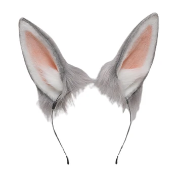 Fete De Animale Urechi De Iepure Cu Blană Cosplay Articole Pentru Acoperirea Capului Manual De Halloween Păr Elemente De Recuzită