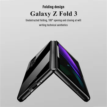 FLOVEME Ultra Subțire Caz Pentru Samsung Galaxy Z Fold3 5G Stele Sensation Vopsea Ceramica Shell Pentru Samsung Galaxy Z 3 Ori Capacul din Spate