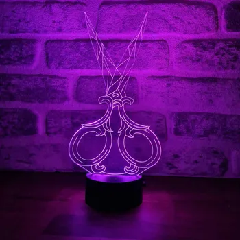 Foarfece Iluzia 3D Xmas Petrecere de Craciun Decor Acrilic Lampă cu LED-uri de Nunta de Decorare Semne de Neon Camera Copii Cadou de Ziua de nastere