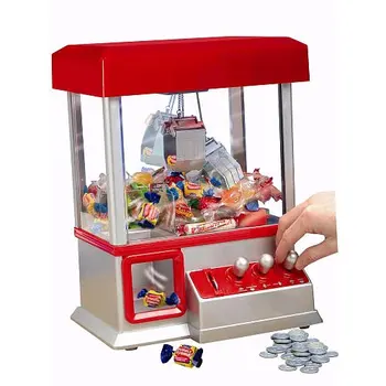 [Funny] Electronic Claw Joc jucărie apuca câștiga bomboane de mestecat și jucării mici consola de lumină și muzică de Pus în MONEDE arcade candy cadou