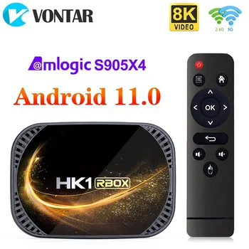 HK1 X4S TV BOX S905X4 TV set-top box Android 11.0 wifi smart tv receptoare 8K HD set-top box cu suport iptv m3u Bluetooth
