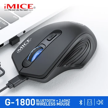 iMice Bluetooth Reîncărcabilă, fără Fir, Mouse-ul Butonul de Silent Calculator 1600 DPI Ergonomic Jocuri Mause Optic USB Pentru Laptop PC