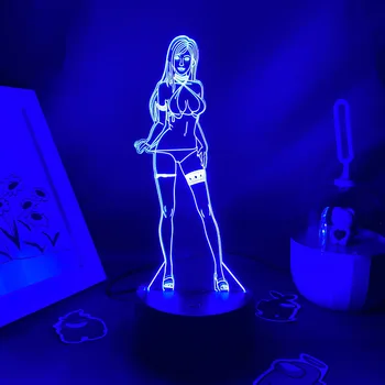 Joc Final Fantasy Tifa Lockhart 3D Led Touch Lumini de Noapte Ziua de nastere Cadouri Pentru Prieteni Sală de Jocuri de Masă Colorate Decor Lava Lamp