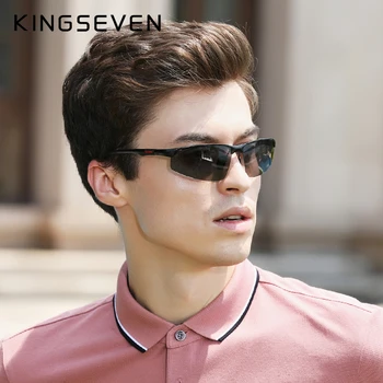 KINGSEVEN 2023 Aluminiu Fotocromatică ochelari de Soare Polarizat Seria de Conducere Bărbați Oglindă Lentile de sex Masculin Ochelari de Soare Oculos De Sol