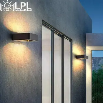 LED-uri de Iluminat Exterior IP65 rezistent la apa Alumunim Lampă de Perete Garden Villa veranda Tranșee Corpuri de iluminat de Culoare Negru 96-260v Tranșee corp de Iluminat