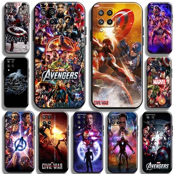 Marvel Avengers Acoperi Caz de Telefon Pentru Samsung Galaxy M12 Coque Coajă Negru Carcasa Funda TPU Moale Cazuri