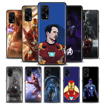 Marvel Avengers Iron Man Caz de Telefon Pentru OPPO Realme C1 C2 C3i C21 C21Y C25s C15 C11 C12 C20 CT GT GT2 X50 Narzo Pro Capac Negru