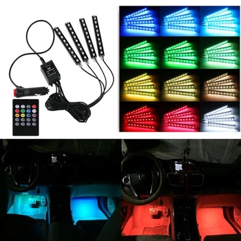 Masina Decorative de Interior LED-uri Picior Atmosferă de Lumină Lampă de Lumini Ambientale Pentru ALFA ROMEO Mito 147 156 159 166 Giulietta Spider GT