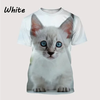 Men ' s T-shirt Produs Nou Pisica 3D Imprimate Tricou cu Mânecă Scurtă T-Shirt Casual Unisex Respirabil, Moale si Confortabil tricou