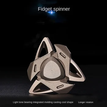 Metal Frământa Spinner Tehnologie Negru din Aliaj de Aluminiu Mână Spinner Băiat EDC Super Mult Timp Spirală Rotație de Decompresie