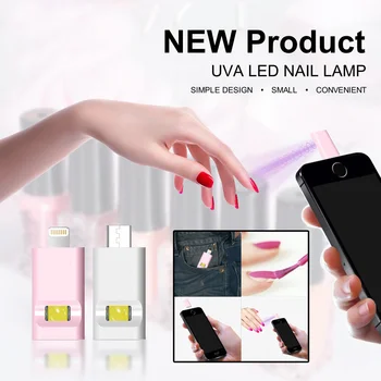 Mini LED Lumina UVA Portabilitate Lampa de Unghii Uscator rufe Instrumente Nail Art Pentru Unghii cu Gel de Tip c/iPhone Interfață Lumini Mașină de Unghii