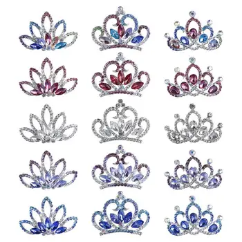 Mini Stras Coroana La Modă Și De Înaltă Calitate Mini Crystal Crown Pieptene De Par Coroana Cadou Diademe Pentru Fete Și Femei