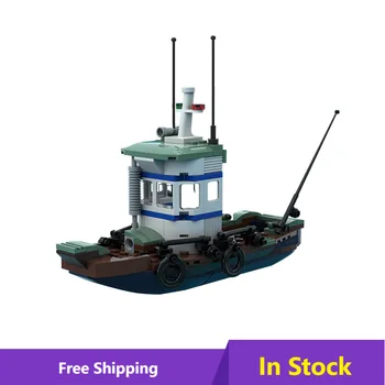 MOC Utilaje Magazin de Pescuit cu Barca Blocurile Vechi Pește Nava Cărămizi Asambla Mare Vehicul de Joc Jucarii Pentru Cadouri