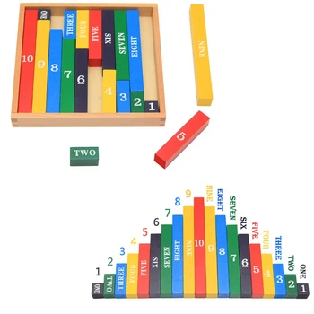 Montessori Din Lemn De Numărare De Predare Matematica Jucărie De Învățământ Clasic Figura Bastoane
