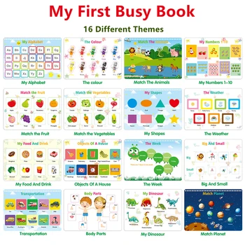 Montessori Jucărie Preșcolar Ocupat de Carte pentru Copii mici Învățământ Liniștită Cartea Activitate Liant Bord Ocupat Jucării de Învățare pentru Copii