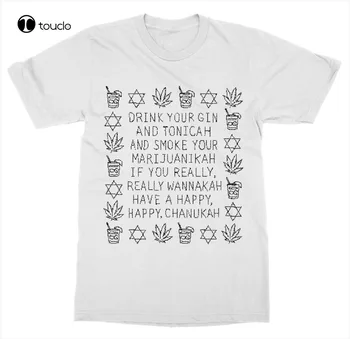New Sosire T-Shirt Chanukah Cântec Tricou Vesel De Vacanță De Crăciun Moș Crăciun Cadou Amuzant Urât Pulover Casual Din Bumbac Tricou