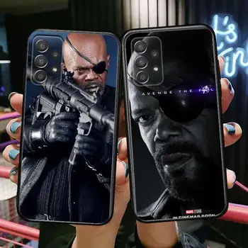 Nick Fury Marvel Caz de Telefon Coca Pentru Samsung Galaxy A70 A50 A51 A71 A52 A40 A30 A31 A90 A20E 5G a20s Negru Coajă Mobil de Arta Cove