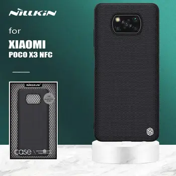 Nillkin pentru Xiaomi Poco X3 NFC Caz 3D Texturat, Ultra-Subțire Capac Spate din Silicon Moale Marginea Caz de Protecție pentru Xiaomi Poco X3 NFC