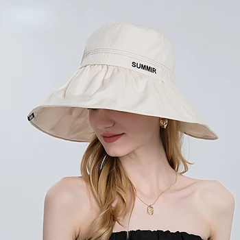 Noi Femeile Pliabil Palarie de Soare Excursie de protecție Solară Pălării de Soare Casual Holiday Beach Pălărie Mare de Marginea de Moda UV, Capac de Protecție