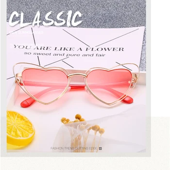 Noua Forma de Inima ochelari de Soare Femei Drăguț Doamnelor Ochelari Vintage Ochelari de sex Feminin de Ochelari de Soare Moda Gafas De Sol Nuante 66253J