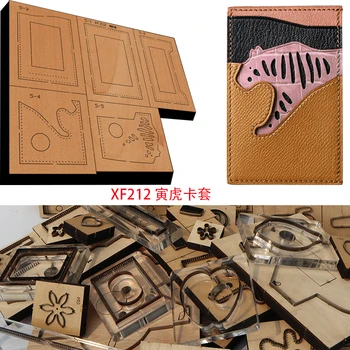 Noul Japonia Lama din Otel de Lemn Zodia Tigru Card pack Portofel din Piele Craft Punch Instrument de Mână Tăiat Cuțit de Mucegai XF212