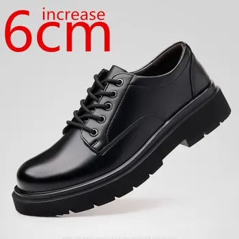 Oamenii Sporind Pantofi din Piele Rochie de Afaceri Interne a Crescut 8 cm Pantofi de Piele Barbati de Agrement Creșterea Nunta, Pantofi de Piele