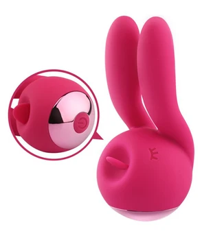 Omul Nuo Silicon Jucărie Sexuală Femeile Limba Biberon Lins Clitoris Urechi De Iepuras Vibrator Rabbit Vibrator Sex-Toy Stimulare Erotică De Jucărie