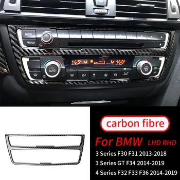 Pentru BMW 3 4 Seria 3GT F34 F30 13-17 F36 Real Fibra de Carbon Centrul de Control Dec Capac Tapiterie Auto Accesorii de Interior
