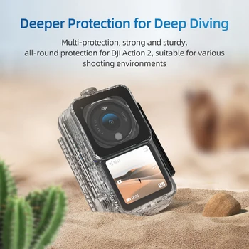 Pentru DJI Osmo Acțiuni2 impermeabil shell scufundări fotografiere caz de protecție camera sport capacul de protecție de acțiune aparat de fotografiat accesorii
