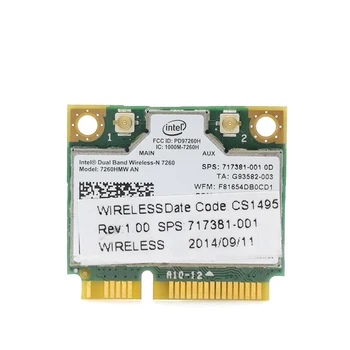 Placa Wireless Dual Band Pentru Intel Wireless-N 7260 7260HMW O Jumătate Mini Pci-e 300Mbps Wifi + Bluetooth 4.0 placa Wlan pentru Notebook-uri