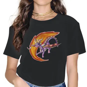 Plutitoare v3 pentru Femei T Shirt Spyro Dragon Joc Nebun Tricou Maneca Scurta O Gât T-Shirt din Bumbac Idee de Cadou de Îmbrăcăminte
