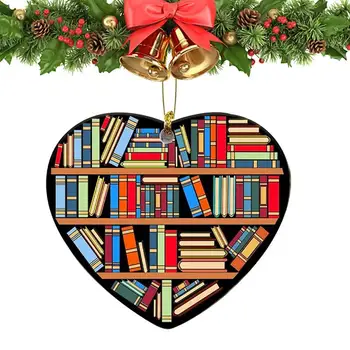 Pomul De Crăciun Inima Raft Inima Raft Iubitorii De Carte Masina Agățat Ornament, Fete De Cărți De Dragoste Inima Acrilice Agățat