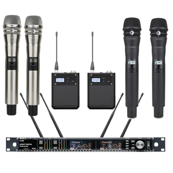 Populare Dual KSM8 Portabile AD4D Adevărat Diversitatea Wireless Karaoke Sistem de Microfon ADX2 300 de Canal UHF Frecventa Mare Gama