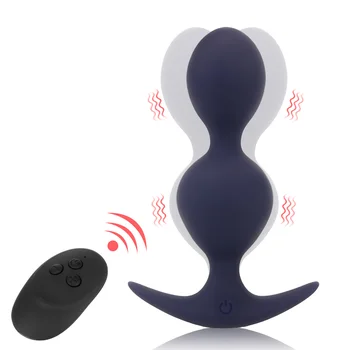 Portabil De Control De La Distanță Vibrator Anal Plug Jucarie Sexuala Prostata Masaj Șirag De Mărgele Vibrator Pentru Femeie Bărbat Adult Produs