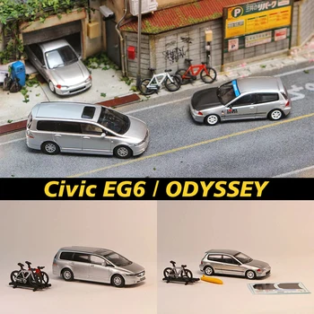 Pre de Vânzare Strada Armă SW 1:64 Civic EG6 ODYSEY Argint Accesorii pentru Biciclete Aliaj Diorama Model de Masina de Colectare de Jucării în Miniatură