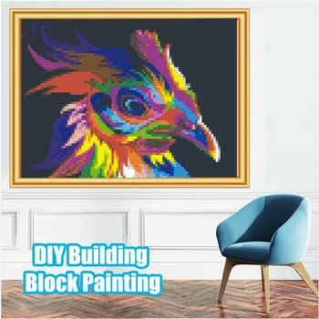 Pui de Animale Pictura Mozaic DIY S032 Phoenix Bloc Arta de Perete Acasă Jucării Pictura Pixel Ornament Idei Pop Murală Cadou