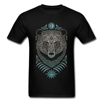 Pădure Domnul Design De Artă Urs Tatuaj T-Shirt. Vara din Bumbac cu Maneci Scurte O-Neck Mens T Shirt Noi S-3XL