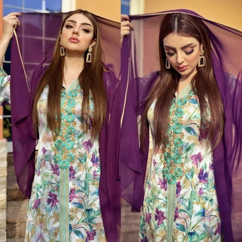 Ramadan Eid Mubarak Abaya Moda Musulmană Satin Aplicatii Longue Djellaba Femme Caftan Dubai Turcia Islam Halat De Rochii Pentru Femei