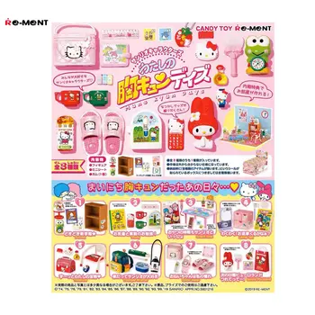 RE-MENT Sanrio Pieptul Meu Kyundays Full Comp 8 Piese Shokugan de Mestecat (Sanrio) Jucărie Modele de Drăguț pentru Copii Cadouri