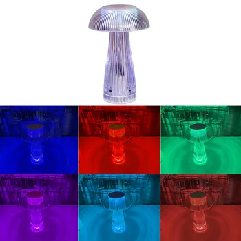 RGB cu Senzor Tactil Ciuperci Lampă cu LED-uri de Control de la Distanță de Schimbare a Culorii Luminii de Noapte Decorare Dormitor Atmosfera de Petrecere Lampă de Masă Cadou