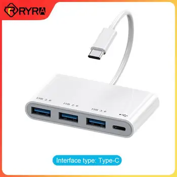 RYRA 4 In 1 Multi-splitter Adaptor USB-C Hub 4 porturi USB 3.0+USB 2.0+Tip-C Extender USB Pentru PC, Laptop, Accesorii