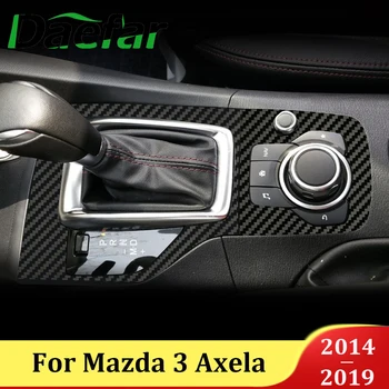 Schimbătorului De Viteze Capacul Panoului Pentru Mazda 3 Axela 2014 - 2019 Fibra De Carbon, Masina De Stil Autocolante De Interior Consola Centrala Autocolante