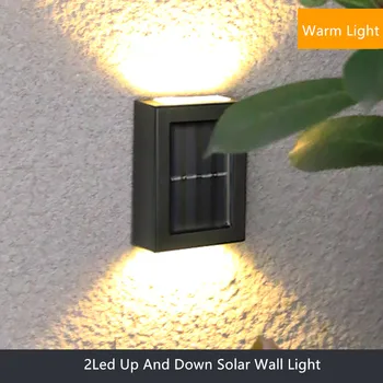 Senzor Solar LED-uri de Putere Gard Stradal 2 buc IP65 rezistent la apa Solar de Perete Lampa Solara de Gradina Decor de Lumină Curte de Iluminat