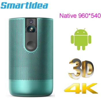 Smartldea D29B nativ 960*540 Proiector HD Android7.1 (2G+16G) 5G wifi DLP Proyector suport 4K ZOOM 3D joc video Beamer
