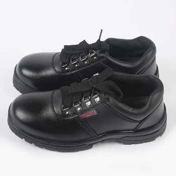 Solidă respirabil, anti-miros de siguranță pantofi bărbați pantofi cu bombeu metalic de acoperire rezistent la uzură ulei de piele de vacă